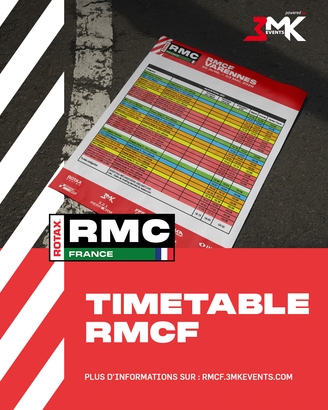 RMCF 2026 : HORAIRES